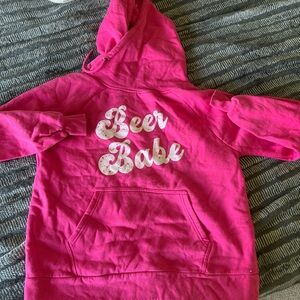 Zenana Outfitters Hot Pink 'Beer Babe' Hoodie